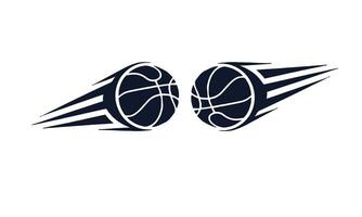 A clean, modern basketball icon with sharp lines and geometric elements vector