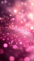 Sparkling pink bokeh lights create a magical atmosphere for celebrations and events photo