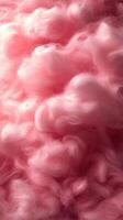 Soft pink fluffy texture creates a whimsical and inviting atmosphere, reminiscent of cotton candy or playful decor elements photo