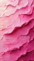 Textured wall artwork in shades of pink with layered, wavy patterns reflecting artistic design and creativity photo