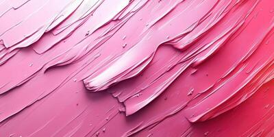 Abstract pink and red textured surface with layered paint strokes creates a vibrant and dynamic visual effect in modern art style photo