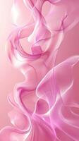 Soft pink abstract waves create a flowing and serene visual experience in a delicate composition with ethereal qualities photo