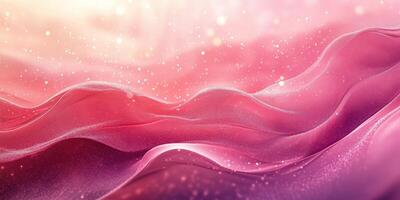Soft pink and purple waves flow gently through the serene abstract landscape during twilight hours photo