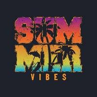 Summer vibes stylish t-shirt and apparel abstract design. print, typography, poster vector