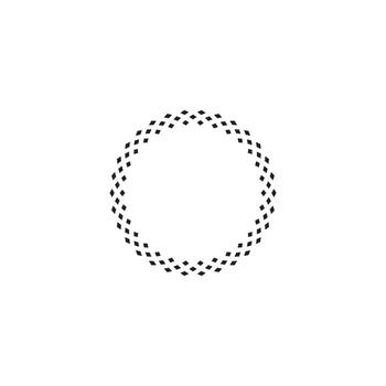 A circle with a line of dots in it vector