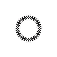 A black and white image of a circular pattern vector