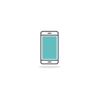 A smartphone icon on a white background vector