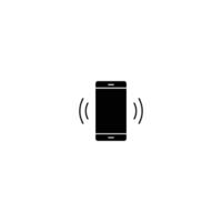 A black and white illustration of a phone with a speaker vector