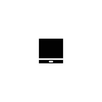 un negro y blanco imagen de un computadora monitor vector