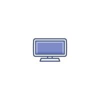 A computer monitor icon on a white background vector