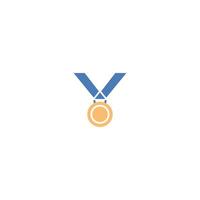 A medal is shown on a white background vector