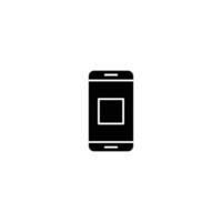 A black and white image of a smartphone vector
