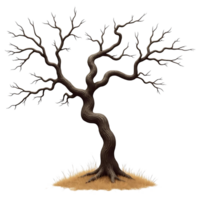 Stunning Digital Illustration of a Fallen Dead Tree Perfect for Nature Designs png