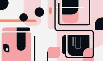 A pink and black abstract background with geometric shapes vector