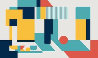 A colorful abstract design with geometric shapes vector