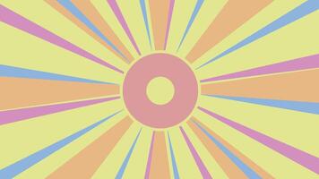 Vibrant pastel rays background featuring a retro sunburst pattern, ideal for posters, banners, ads, and creative designs with a dynamic and energetic visual appeal. vector