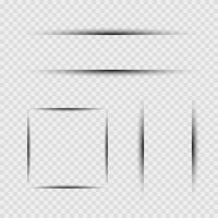 Realistic shadows.set of realistic shadow. vector