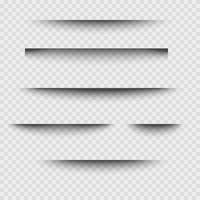 Realistic Shadows Set for Graphic Design and Web Elements vector