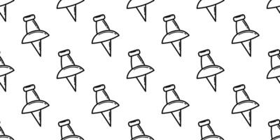A seamless pattern featuring hand-drawn doodle-style push pins arranged on a white background. Perfect for stationery designs, creative projects, or organization-themed visuals. vector