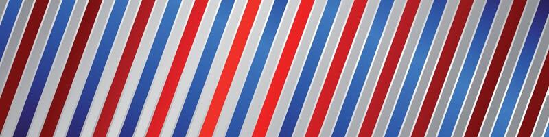 Sleek Barber Design Incorporating Red, Blue, and Gradient Elements vector