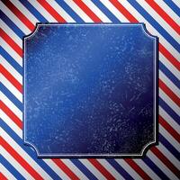 Retro Blue Barber Shop Background with Stripes, Simple Blue with an Elegant Frame vector