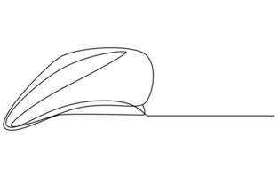 Captain sailor Hat one line vector
