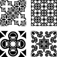 Floral Seamless Pattern Design Set vector