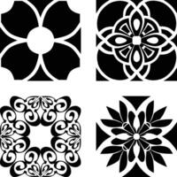 Floral Seamless Pattern Design Set Art vector