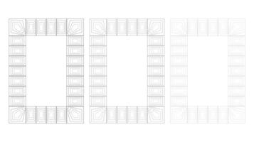 Art Deco Geometric Frame Design for Architecture and Decoration vector
