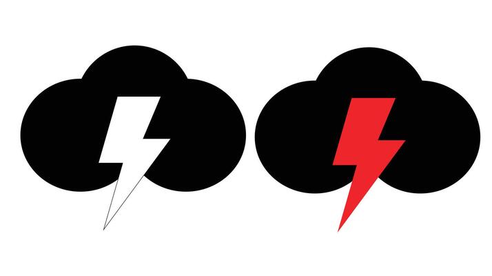 Minimalist Thunderstorm Icon