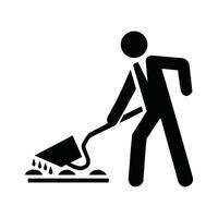 Man sweeping floor with a broom vector