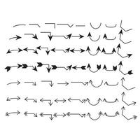 Diverse Set of Black Arrows for Graphic Design vector
