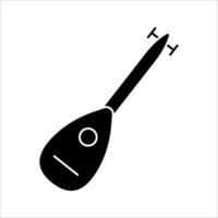 lute Icon. Symbol isolated white background. illustration. color editable. vector