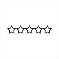 Stars rating Icon .Symbol isolated white background. illustration. color editable. vector