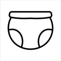 diaper Icon Symbol isolated white background. illustration. color editable. vector