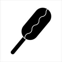corn dog Icon, Symbol isolated white background. illustration. color editable. vector