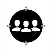 Target audience Icon.Symbol isolated white background. illustration. color editable. vector