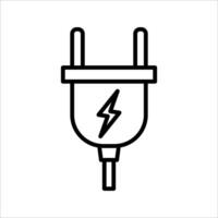 Plug adapter Icon. Symbol isolated white background. illustration. color editable. vector
