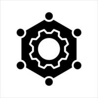 Gear connection Icon.Symbol isolated white background. illustration. color editable. vector
