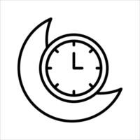 Night shift. Sleeping time Icon. Symbol isolated white background. illustration. color editable. vector