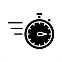 quick time Icon.Symbol isolated white background. illustration. color editable. vector