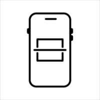 Scan QR code with mobile phone Icon. Symbol isolated white background. illustration. color editable. vector