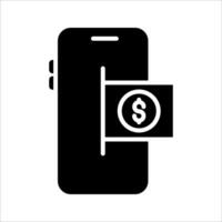 Save money online digital Icon.Symbol isolated white background. illustration. color editable. vector