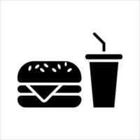 Burger Icon.Symbol isolated white background. illustration. color editable. vector