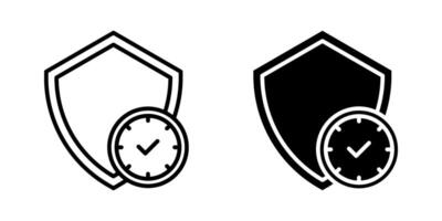 Long term protection Icon set, Symbol isolated white background. illustration. color editable. vector