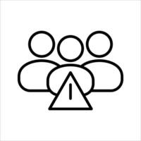 Account warning error Icon . Symbol isolated white background. illustration. color editable. vector