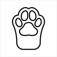Paw Icon. Symbol isolated white background. illustration. color editable. vector