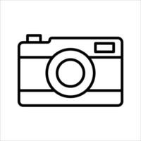 Camera Icon Symbol isolated white background. illustration. color editable. vector