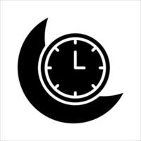 Night shift.Sleeping time Icon. Symbol isolated white background. illustration. color editable. vector