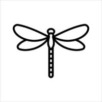 dragonfly Icon Symbol isolated white background. illustration. color editable. vector